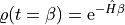 \varrho(t = \beta) = \mathrm{e}^{-\hat H \beta}