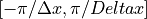 [- \pi/\Delta x, \pi/Delta x]